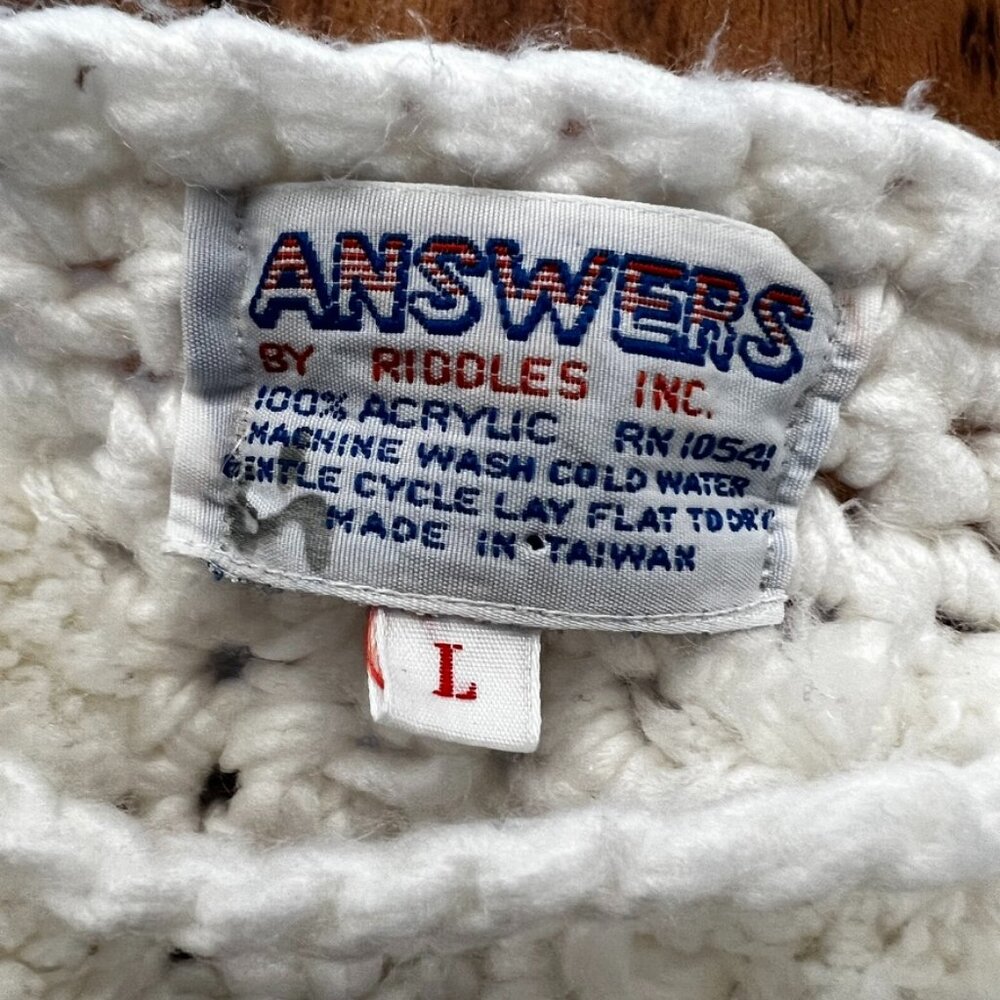 Answers By Riddles Inc. 1970's Shaggy Chunky Knit… - image 2